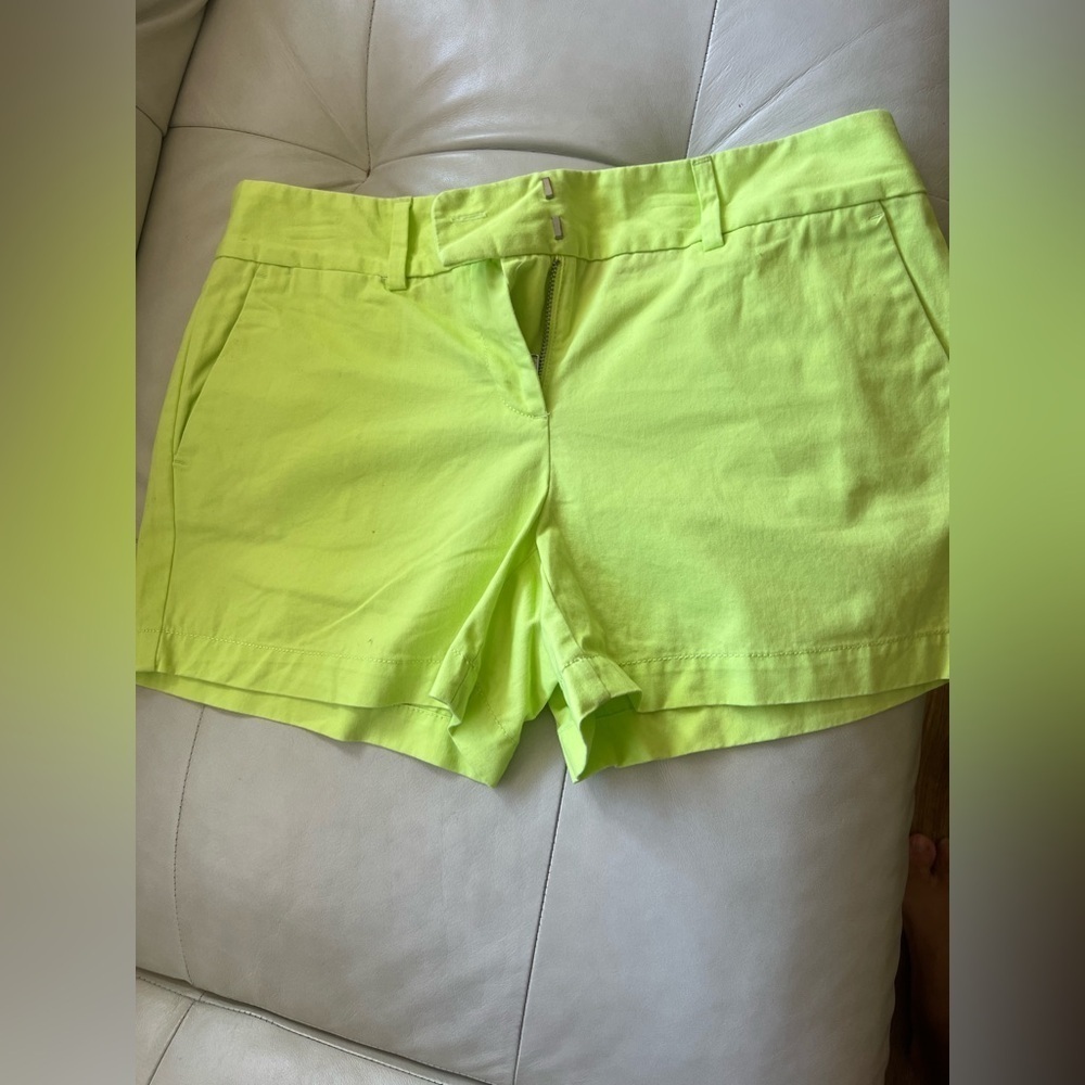 Ann Taylor Loft Neon Green Shorts
